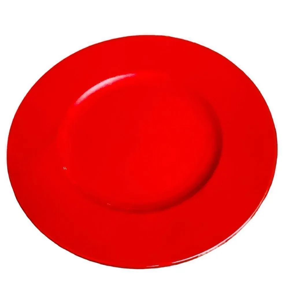 Pier 1 Platter Large 13” Red Serving Made in Spain Discontinued Piece